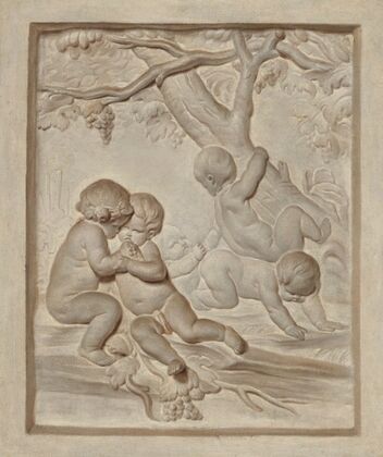 Putti in a landscape