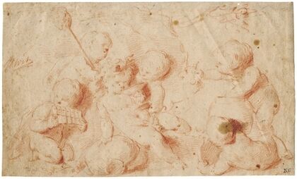 Putti in Bacchisch tafereel