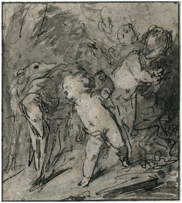 Putti met hazewindhond