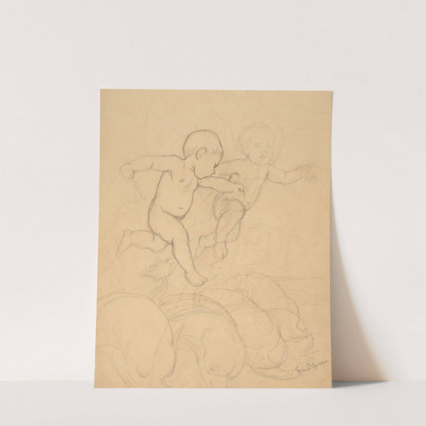 Putti Riding Dolphins (1880 - 1900) by Hans Thoma