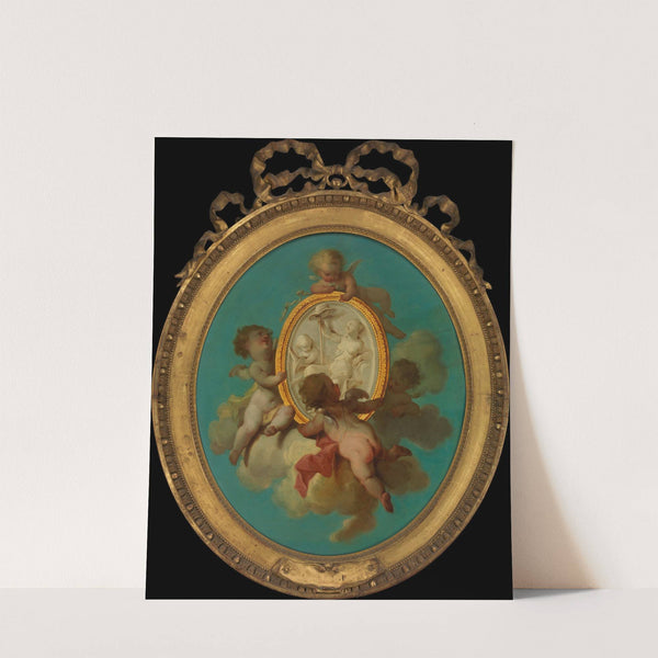 Putti with a Medallion by Charles Dominique Joseph Eisen