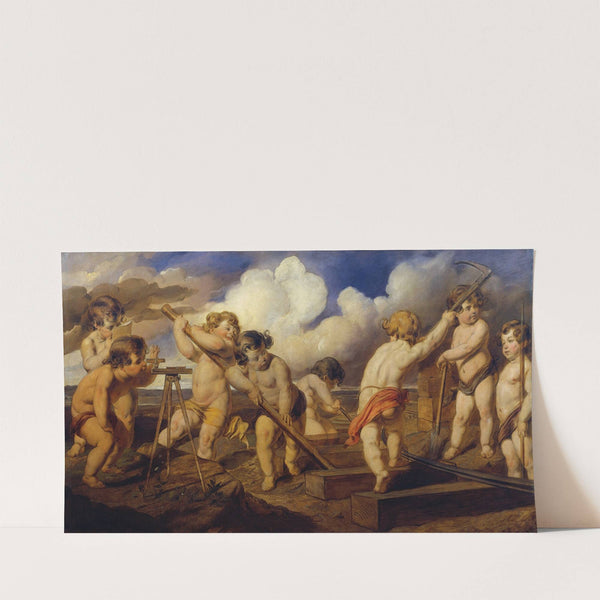 Putting while building a railway (around 1876) by Hans Canon