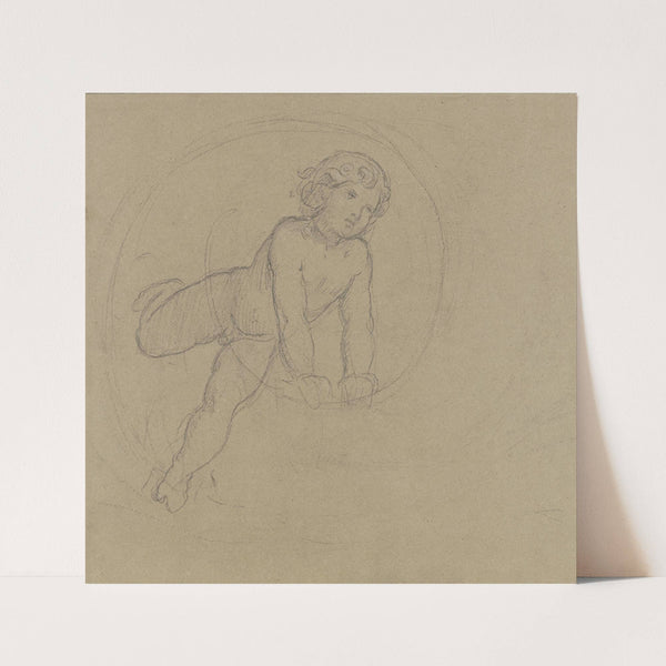 Putto between vines by Moritz von Schwind
