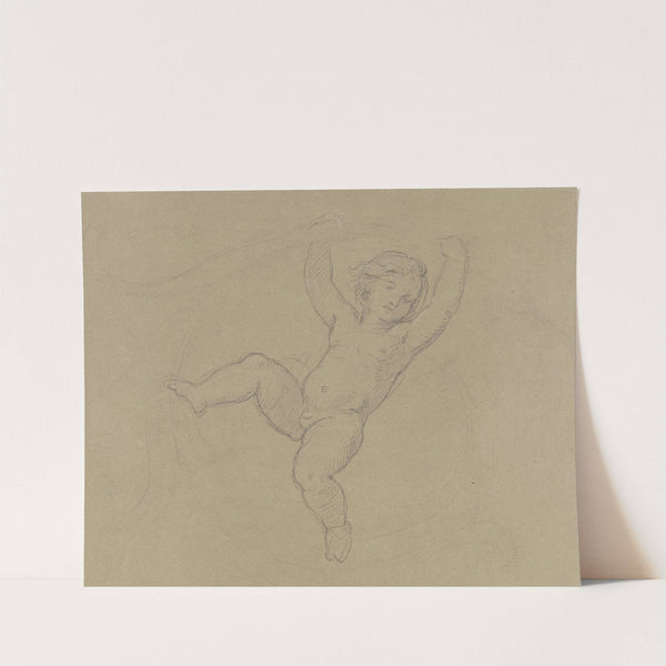 Putto between vines. by Moritz von Schwind