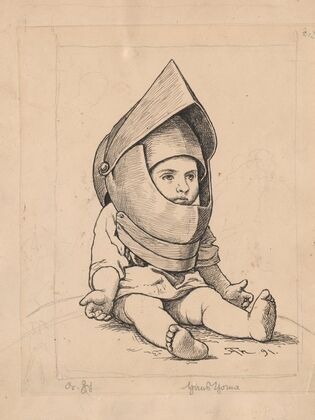 Putto in a helmet (1891)