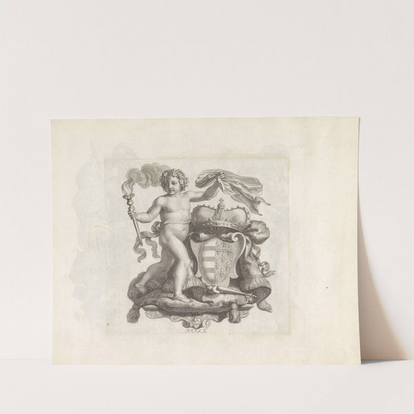 Putto met het wapen van Karel I Robert van Hongarije (1673-1743) by Robert van Audenaerde