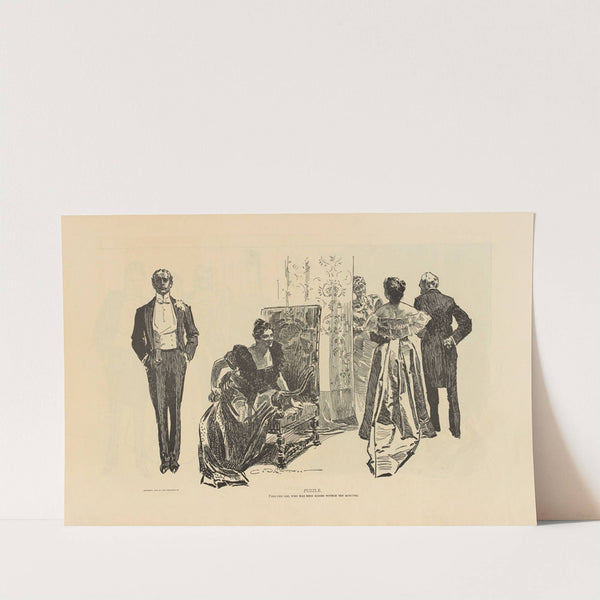 Puzzle. Find the girl who has been kissed within ten minutes (1893-1900) by Charles Dana Gibson