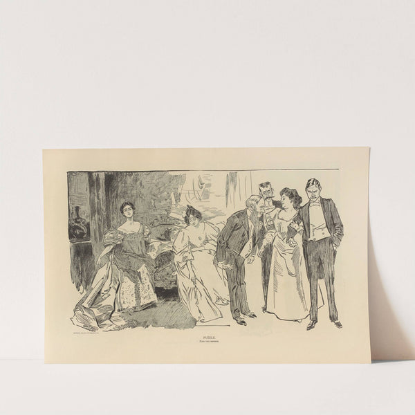 Puzzle. Find the heiress (1893-1900) by Charles Dana Gibson