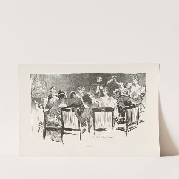 Puzzle – Find the man who is paying for the dinner (1896) by Charles Dana Gibson