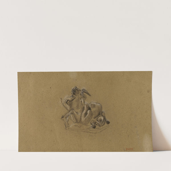 Python et gnou (19th century) by Antoine-Louis Barye