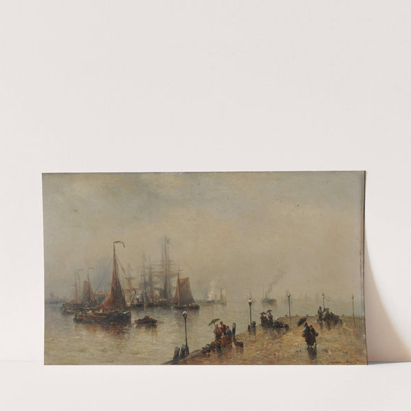 Quai à Flessingue, journée de pluie (ca 1875) by François Musin