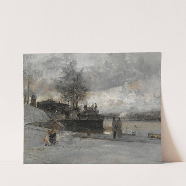 Quai Au Bord De La Seine, Paris by Luigi Loir