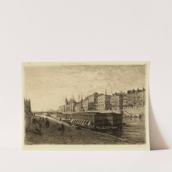 Quai de l’Horloge (1866) by Alfred Alexandre Delauney