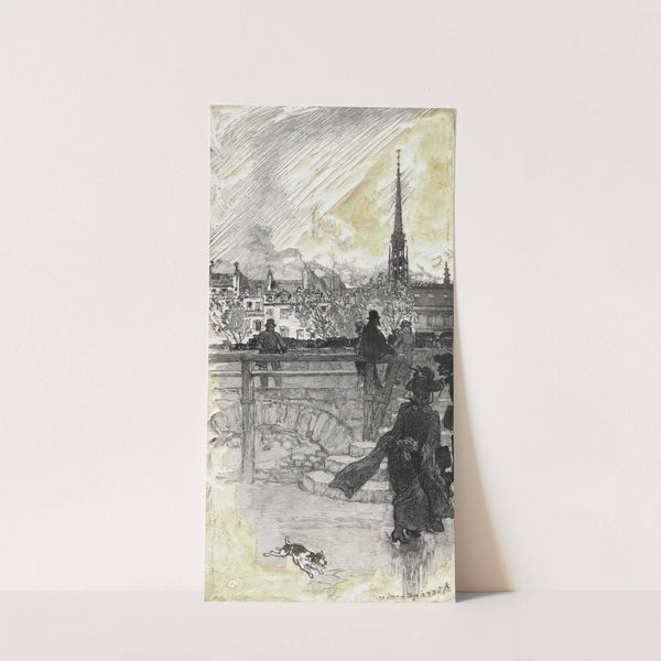 Quai des Grands Augustins, Paris (1886) by Auguste Louis Lepère