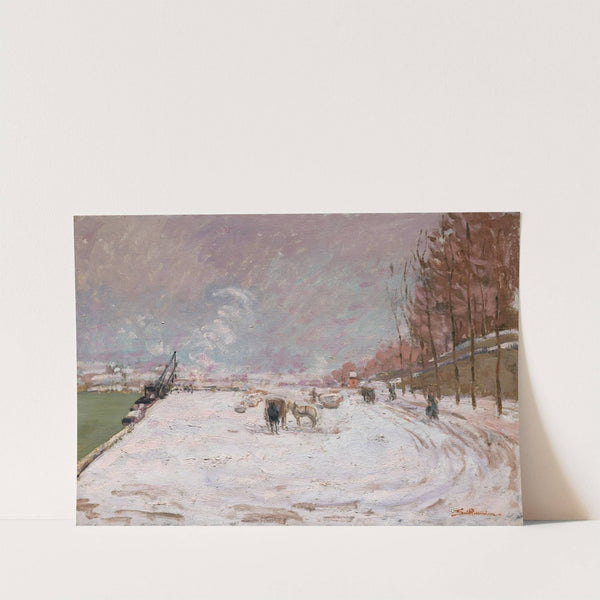 Quai Saint-Bernard sous la neige, Paris (1882-1887) by Armand Guillaumin