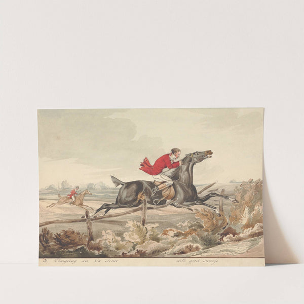 ‘Qualified Horses and Unqualified Riders;’ ‘Charging an Ox Fence with Good Success’ by Henry Thomas Alken