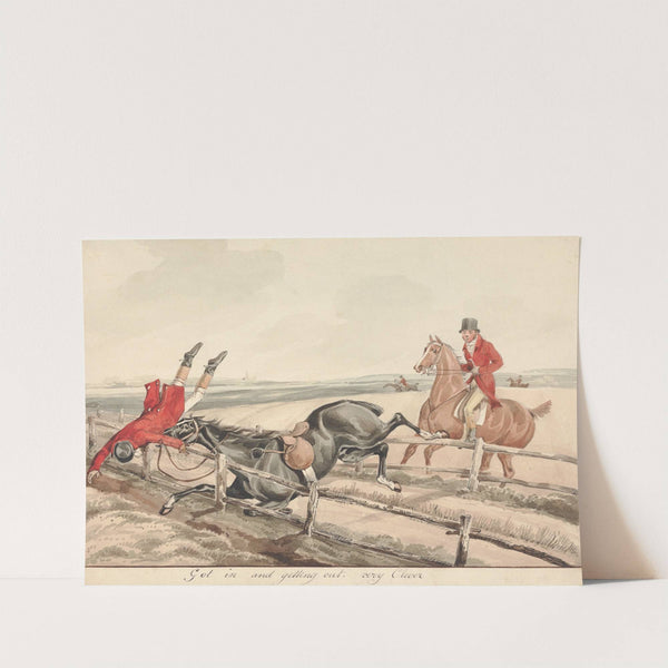 ‘Qualified Horses and Unqualified Riders;’ ‘Got in and Getting Out. Very Clever’ by Henry Thomas Alken