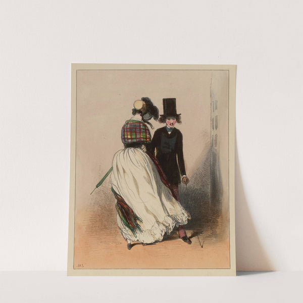 Quand je vous disais que votre Agathe faisait des yeux à mon chenapan de Benjamin (1840-1841) by Paul Gavarni