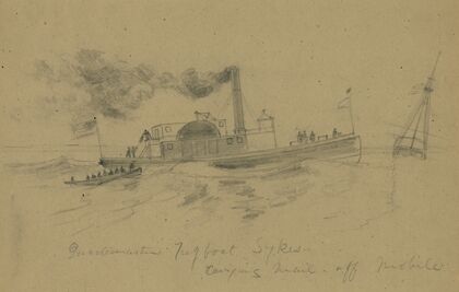 Quartermasters Tugboat Sykes, carrying mail off Mobile