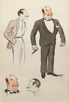 quatre études de deux personnages masculins