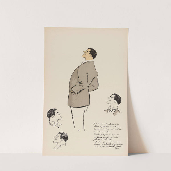 quatre études d’un personnage masculin anglais (1900-1934) by Georges Goursat (Sem)