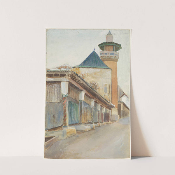 Quayside Scene with Church (1908) by Emily Sargent