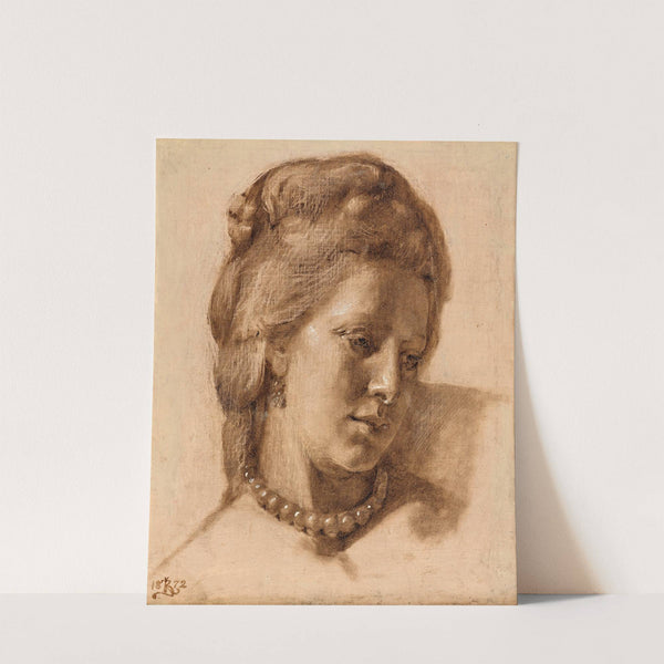 Queen Caroline Mathilda (study for the 1873 work; Scene from Christian VII’s Court) ( 1872) by Kristian Zahrtmann