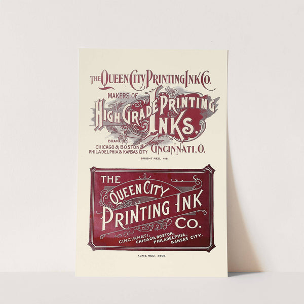 Queen City Ink,Bright Red,Acme Red by Anonymous