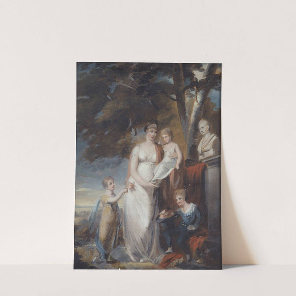 Queen Fredrika with her children by Carl Frederik von Breda