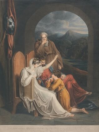 Queen Judith reciting to Alfred when a child