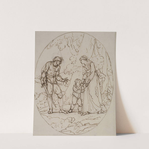 Queen Margaret and the Robber; Margaret of Anjou Queen of England attacked by robbers in a wood and robbed of everything whilst she was fleeing from the kingdom (1781 – 1789) by Angelica Kauffmann