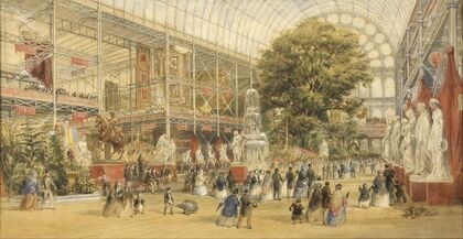 Queen Victoria opening the 1851 Universal Exhibition, at the Crystal Palace in London