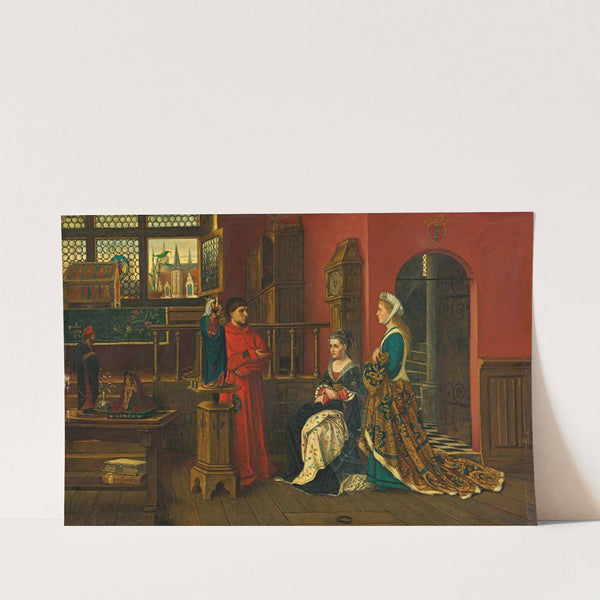 Queen with lady in waiting by Albert Frans Lieven De Vriendt