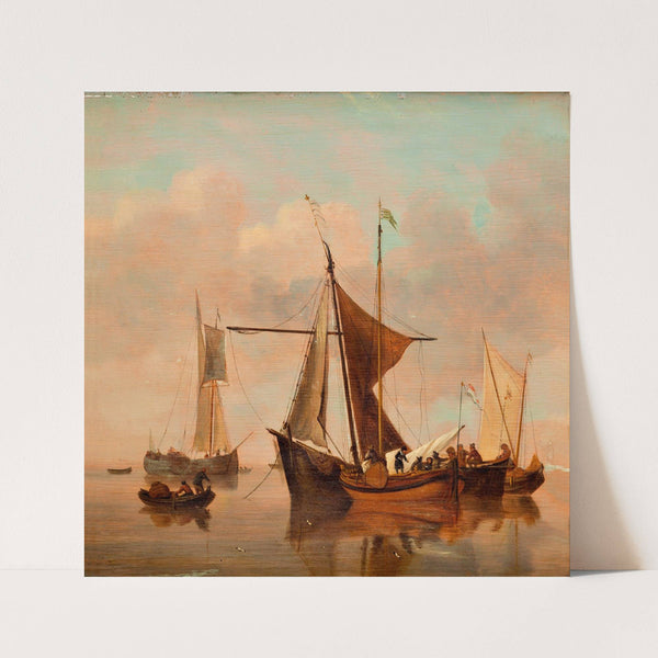 Quiet lake by Willem van de Velde the Younger