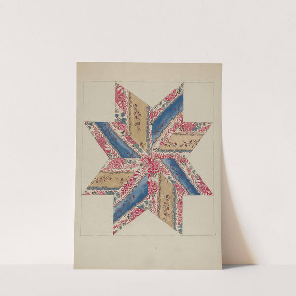 Quilt Applique (Stars) by American 20th Century