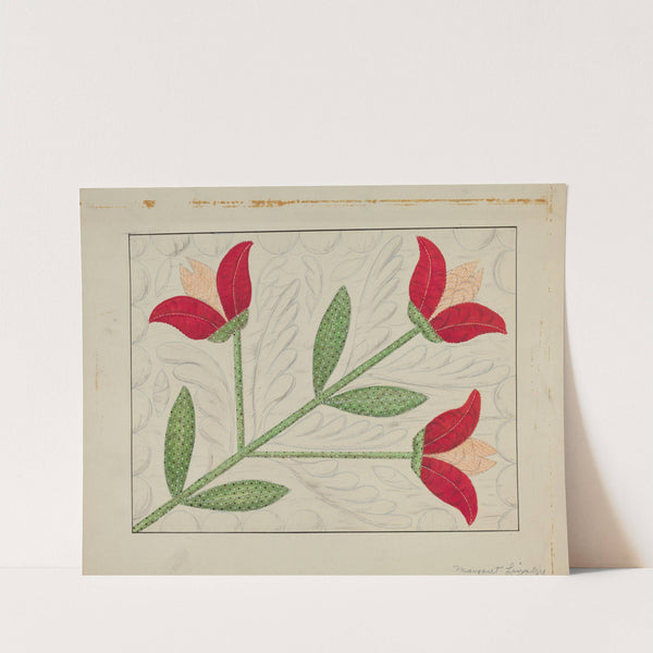 Quilt - Appliqued in Bellflower Design by Margaret Linsley