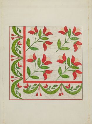 Quilt – Appliqued in Bellflower Design