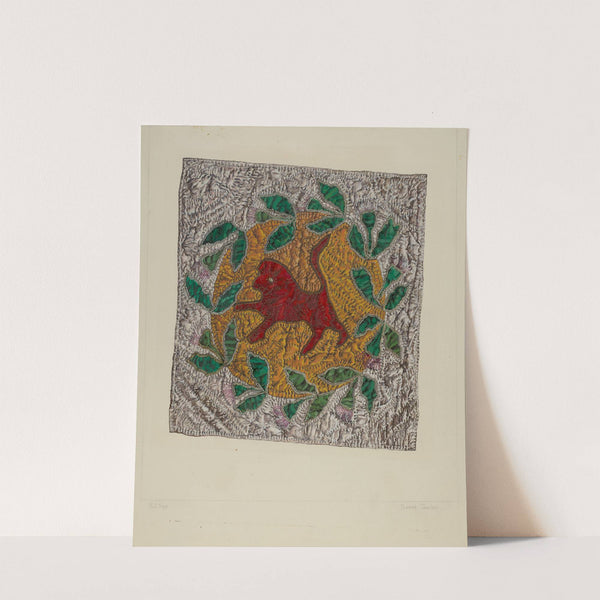 Quilt Block Red Lion by Florence Truelson