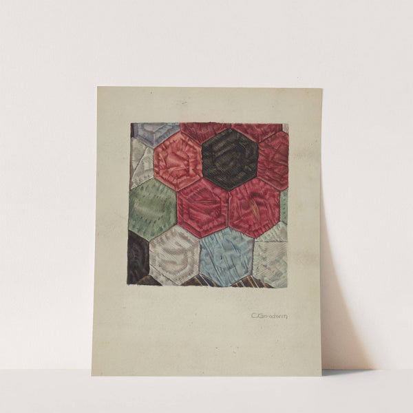 Quilt (detail) - Honeycomb Pattern by Mrs. Goodwin