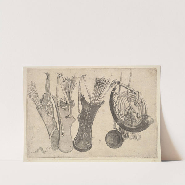 Quivers and hunting horns (1647) by Wenceslaus Hollar