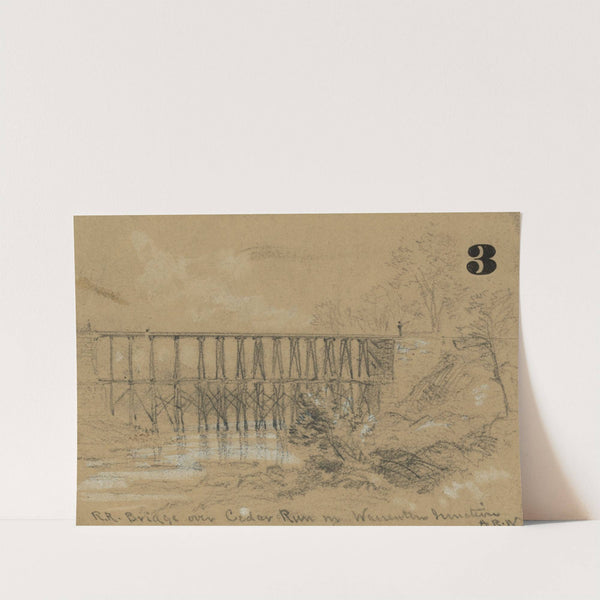 R.R. bridge over Cedar Run in Warrenton Junction by Alfred Rudolph Waud