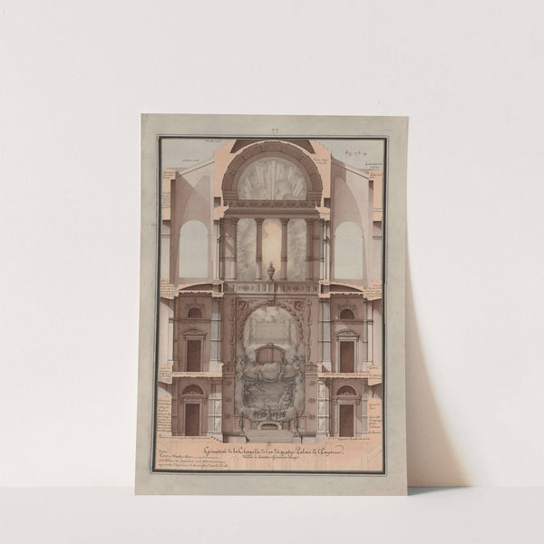 Rabat.Géométral de la chapelle de l’un des quatre palais de l’empereur, dédié à Sainte-Geneviève Vierge (1777-1825) by Jean Jacques Lequeu