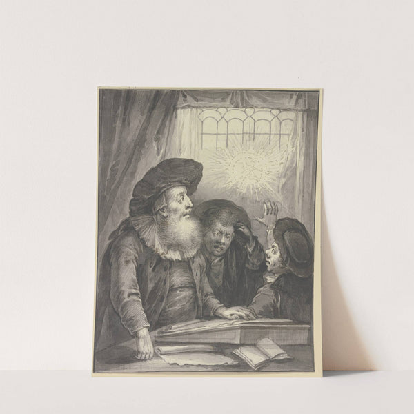 Rabbi Naphtali Ben Cohen mit zwei Schülern by Johann Andreas Benjamin Nothnagel