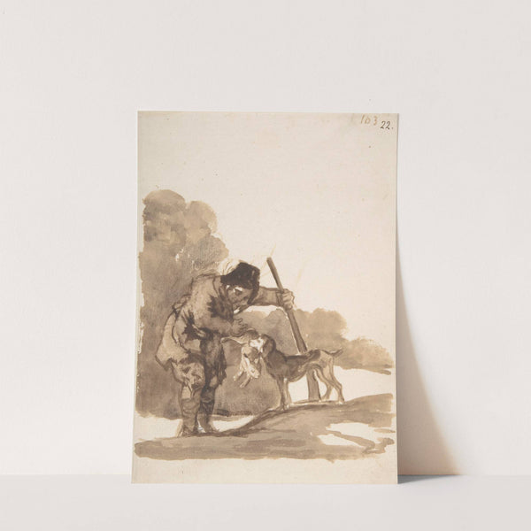Rabbit hunter with a Retriever (ca. 1812–20) by Francisco de Goya