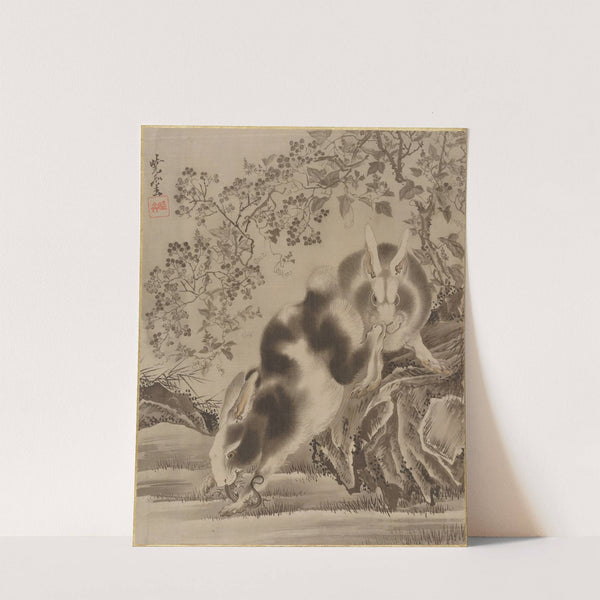 Rabbits (ca. 1887) by Kawanabe Kyōsai