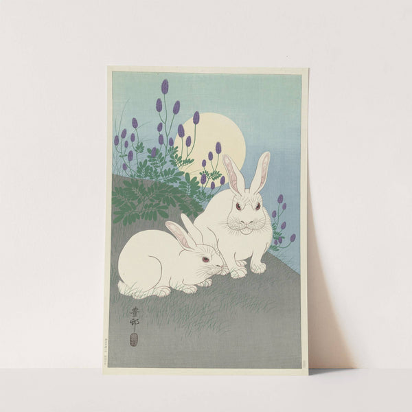 Rabbits at full size (1920 - 1930) by Ohara Koson