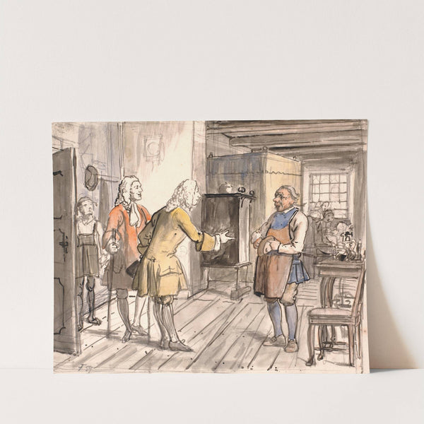 Rådsherrernes lykønsknings visit. (Den politiske kandestøber) by Wilhelm Marstrand