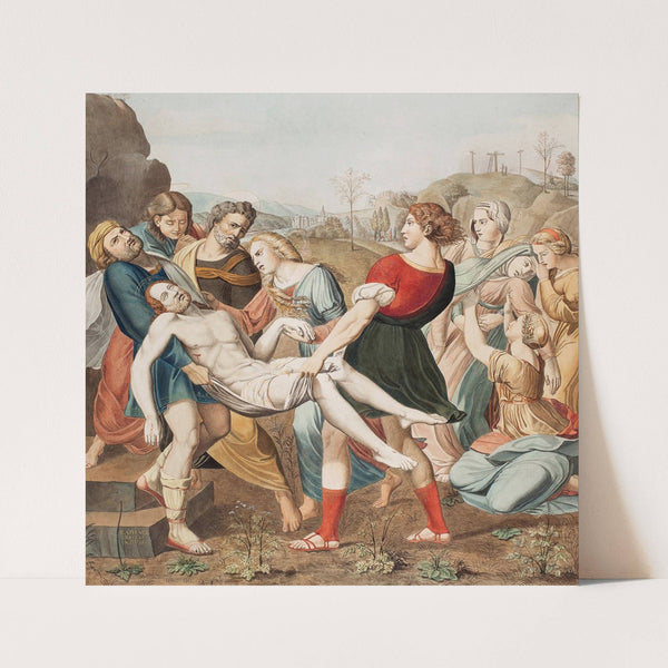 Rafael; Kristi gravlæggelse by Johannes Senn