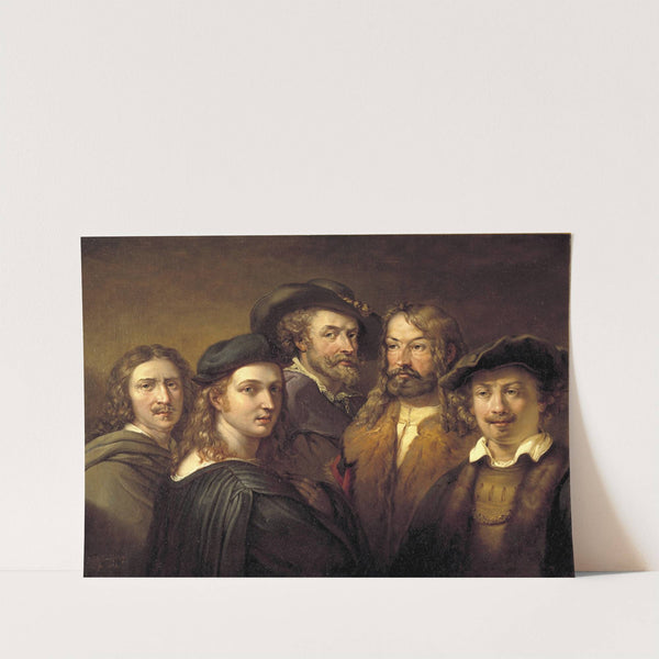Rafael, Rembrandt Harmensz. van Rijn, Nicolas Poussin, Albrecht Dürer and Peter Paul Rubens by Johan Gustaf Sandberg