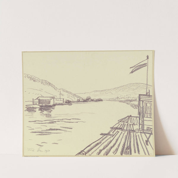 Raft near Gemünden on the Main by Fried Stern